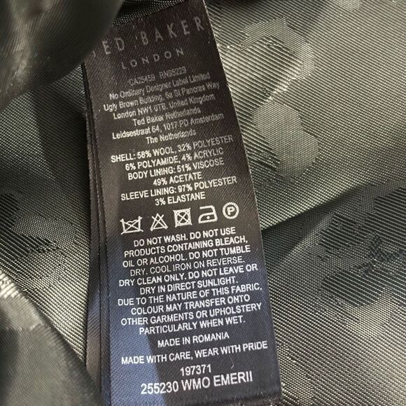 Ted Baker Emerii Oversized Belted wool blend Shacket shirt jacket XXL green new - Picture 10 of 15